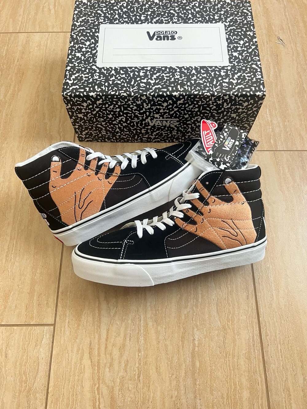 Imran Potato x Vans Vault Sk8-Hi VR3 LX 'Black' Size 9